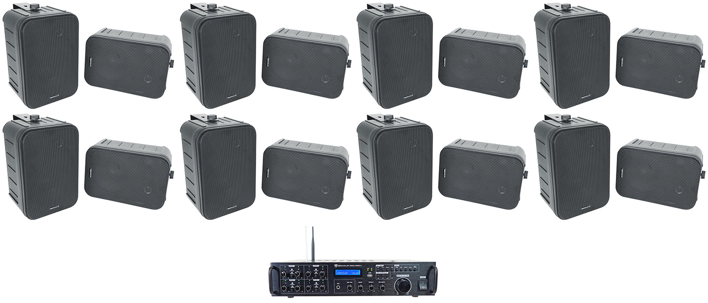 HP65S-8 Black 16-Pack + Rock Zone 8 Receiver Bundle
