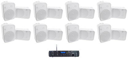 Rock Zone 8 Receiver + HP65S-8 White 8-Pack Bundle