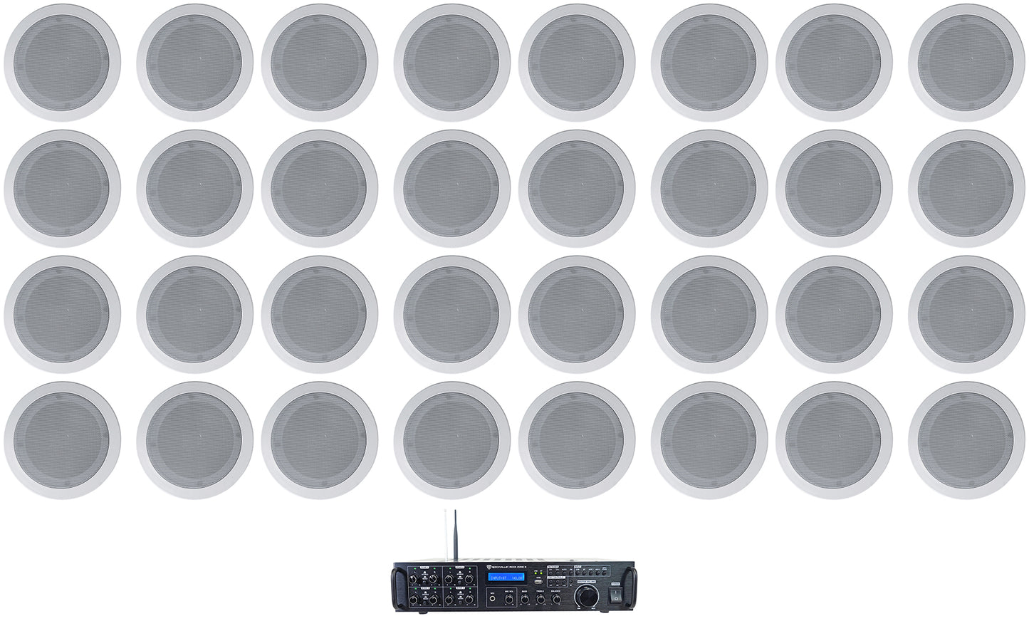 Rock Zone 8 16-Pack + HC55-16 White In‑Ceiling Speakers Bundle
