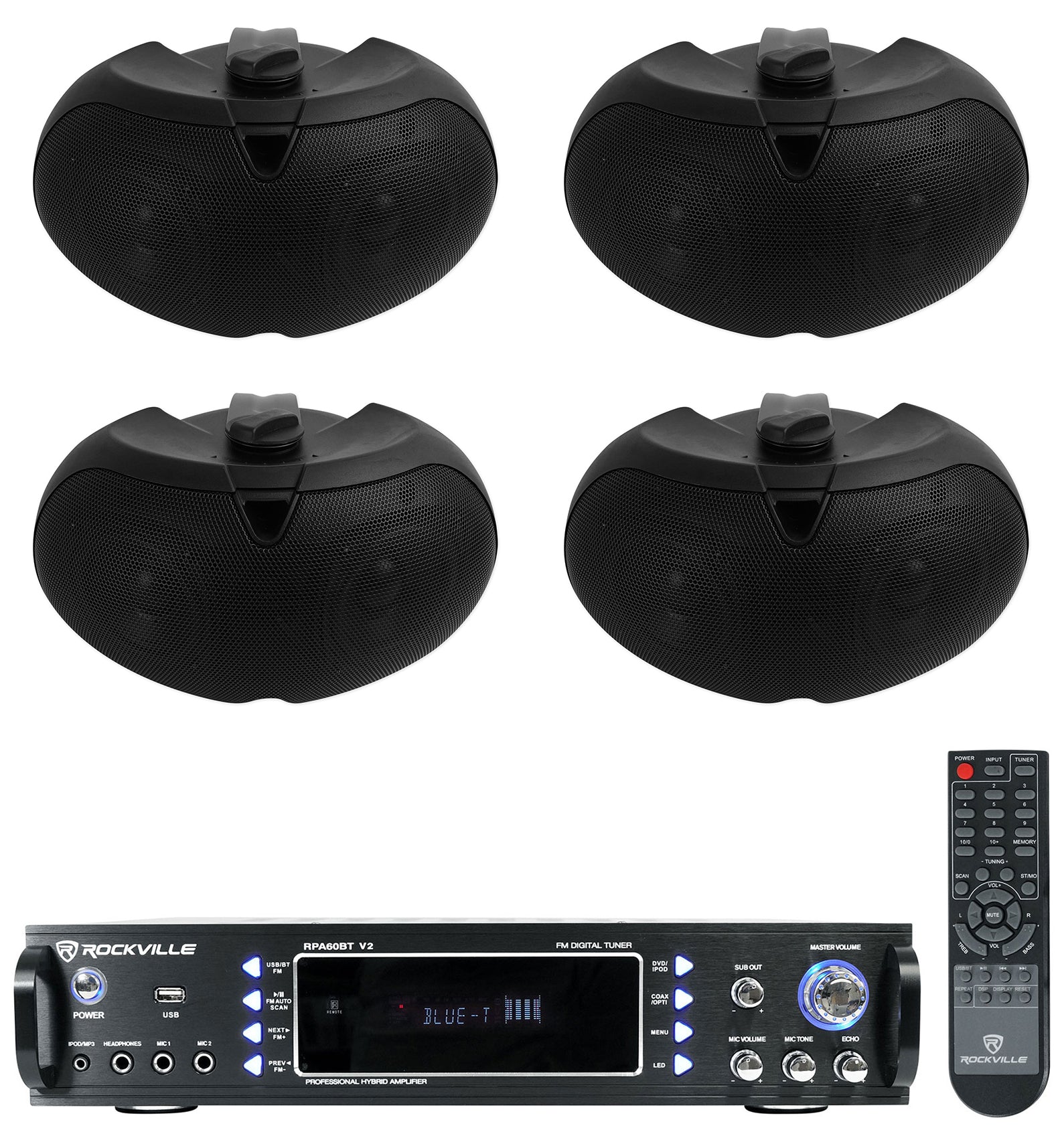 RPA60BT + D4-16 Black 4-Pack Bundle