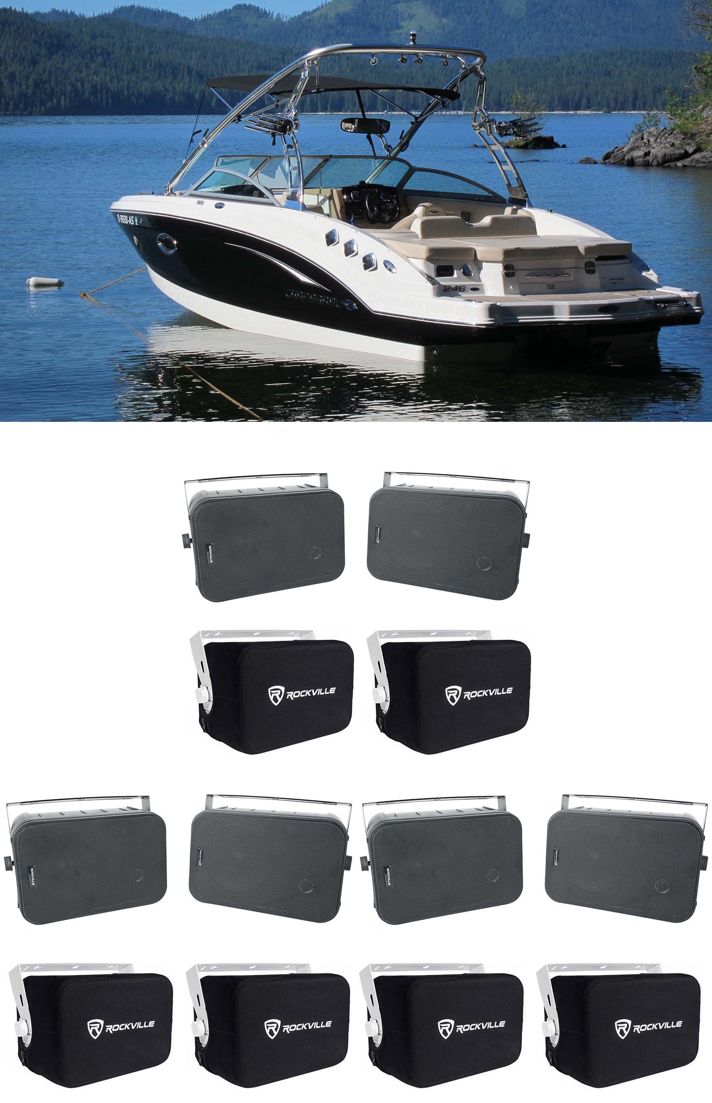 3-Pair HP65S Black + 3-Pair RWBC65S BOAT