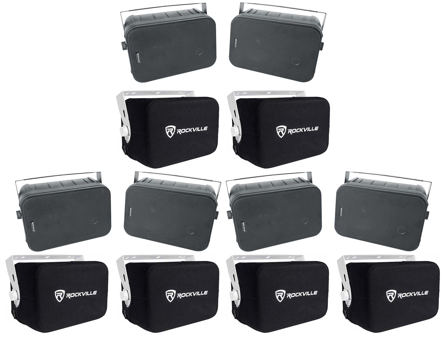 HP65S-8 Black 6-Pack + RWBC65S Covers Bundle