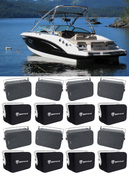 4-Pair HP65S-8 Black+4-Pair RWBC65S BOAT