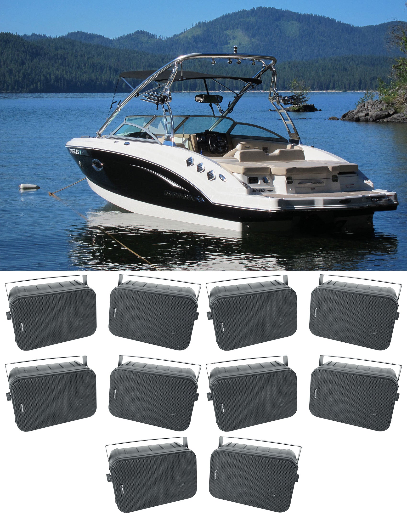 HP65S-8 Black BOAT 5-Pair
