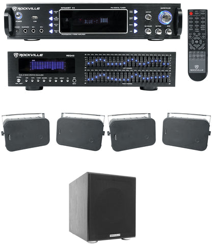 HP65S Black 4-Pack + REQ42 EQ + Rock Shaker 8 + RPA60BT Bundle