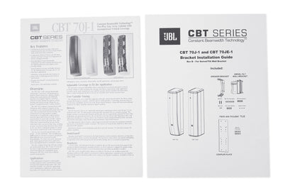 JBL CBT 70J-1-WH 500w 2-Way Swivel Wall Mount Line Array Column Speaker in White [Open Box]