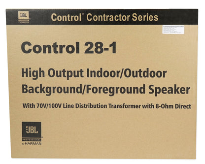 2) JBL Control 28-1 8" 60w 70v Commercial Indoor/Outdoor Speakers For Restaurant [Open Box]