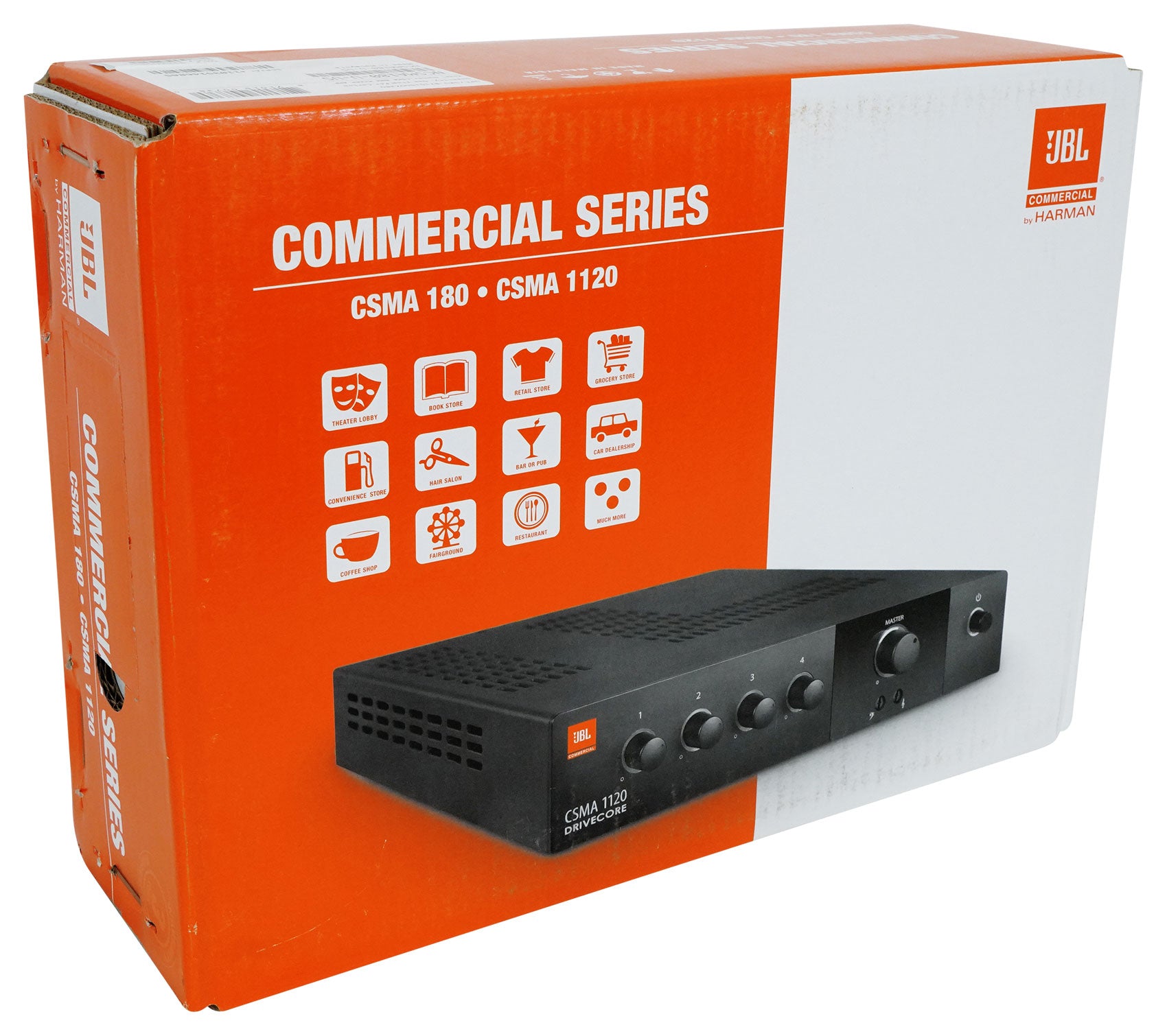 JBL CSMA 1120 120w Commercial 70v Amplifier Mixer 4 Restaurant/Bar/Cafe CSMA1120 [Open Box]