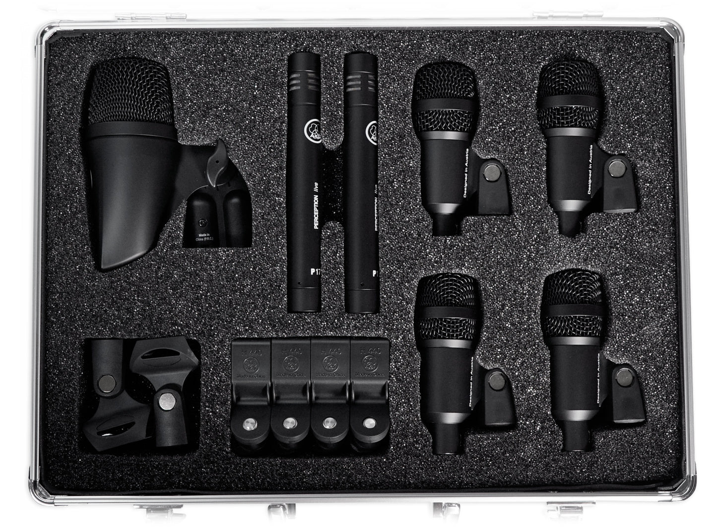 AKG Drum Set Session I (7) Microphone Kit w/ Bass/Overhead/Snare/Tom+Clamps+Case [Open Box]