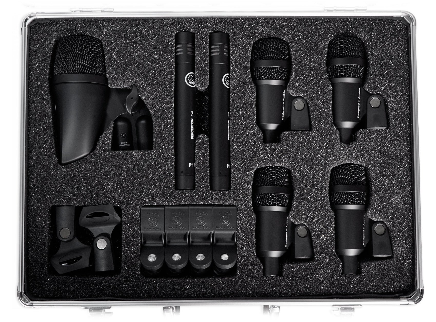 AKG Drum Set Session I (7) Microphone Kit w/ Bass/Overhead/Snare/Tom+Clamps+Case [Open Box]