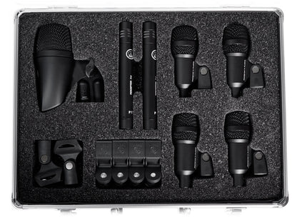 AKG Drum Set Session I (7) Microphone Kit w/ Bass/Overhead/Snare/Tom+Clamps+Case [Open Box]