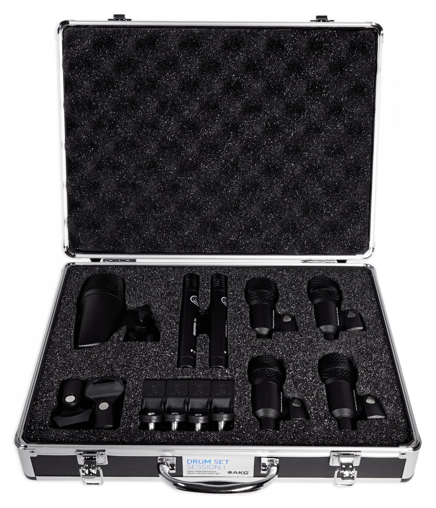 AKG Drum Set Session I (7) Microphone Kit w/ Bass/Overhead/Snare/Tom+Clamps+Case [Open Box]