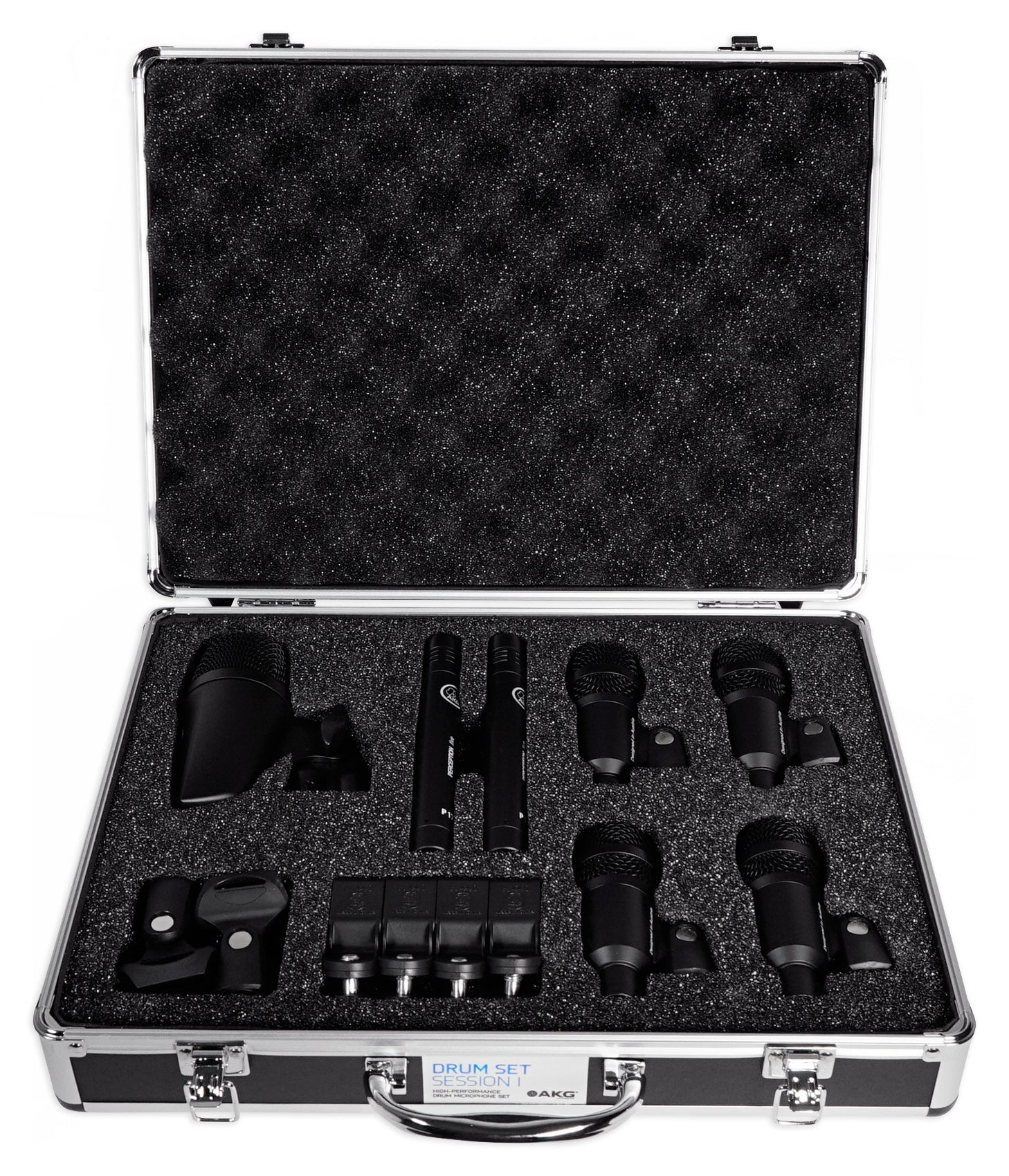 AKG Drum Set Session I (7) Microphone Kit w/ Bass/Overhead/Snare/Tom+Clamps+Case [Open Box]