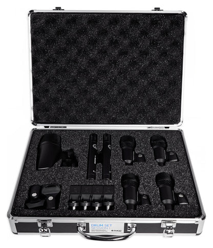 AKG Drum Set Session I (7) Microphone Kit w/ Bass/Overhead/Snare/Tom+Clamps+Case [Open Box]