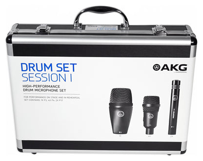 AKG Drum Set Session I (7) Microphone Kit w/ Bass/Overhead/Snare/Tom+Clamps+Case [Open Box]