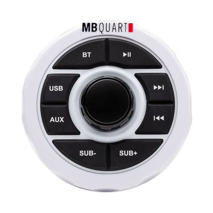 MB QUART GMR1.5S2W Marine Gauge Receiver w/ Bluetooth+(2) White 6.5" Speakers [Open Box]