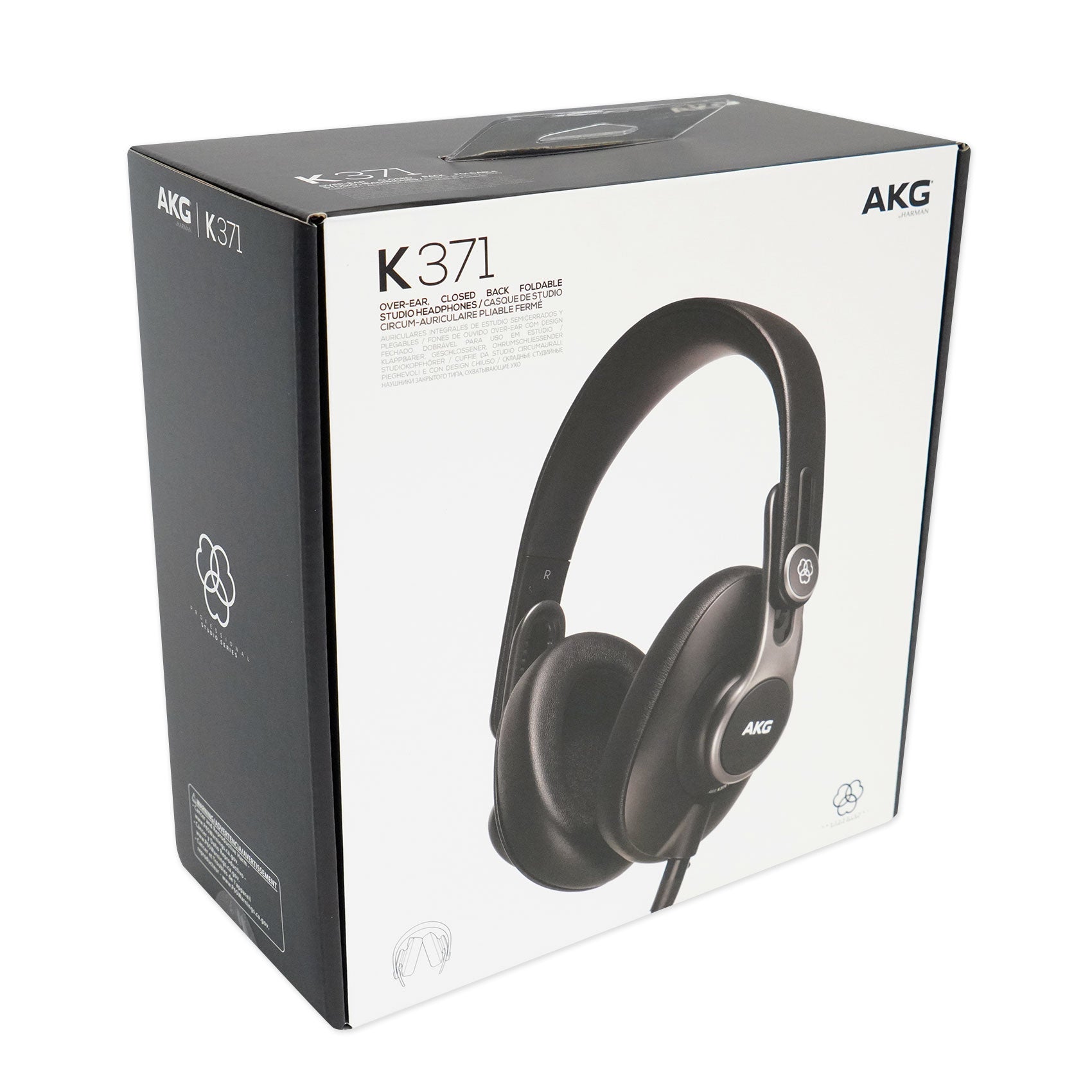 AKG K371 Over-Ear Oval Closed-Back Pro Studio Headphones 50MM Drivers / Swivel [Open Box]