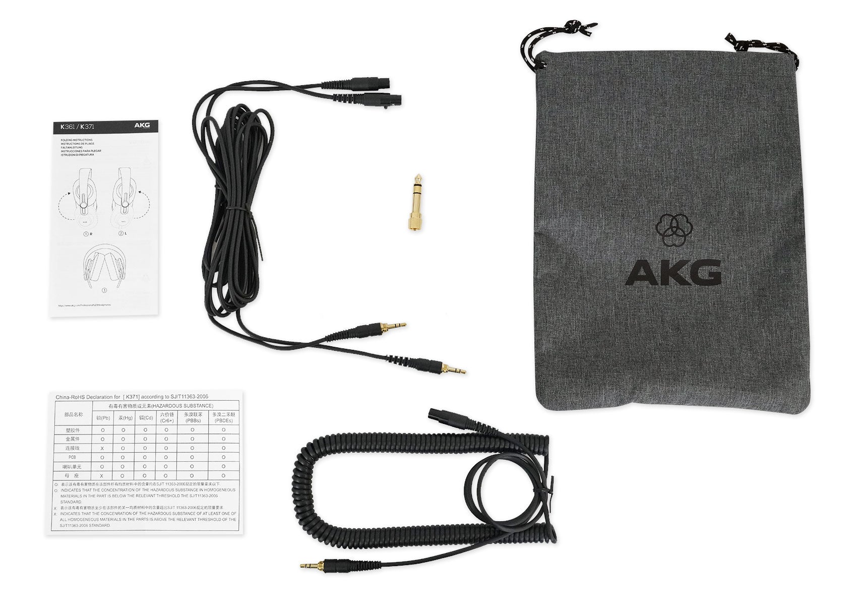 AKG K371 Over-Ear Oval Closed-Back Pro Studio Headphones 50MM Drivers / Swivel [Open Box]