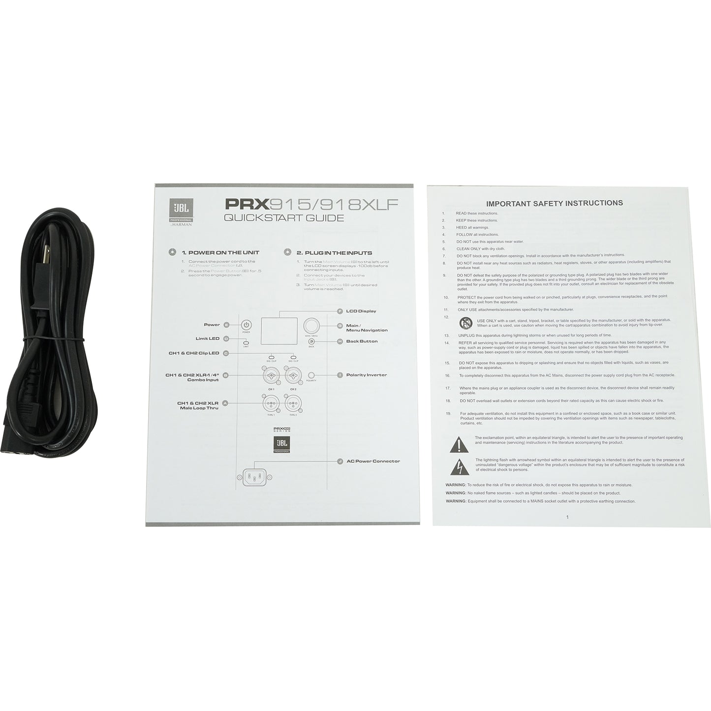 JBL PRX918XLF Professional 18" 1000W RMS Powered DJ PA Subwoofer Class-D Sub [Open Box]