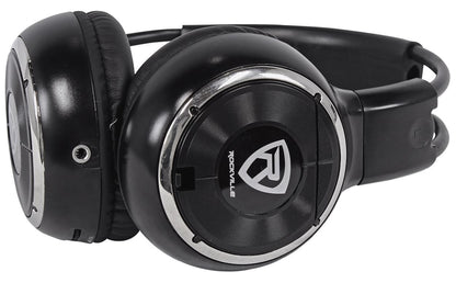 RHP91-BK Black Headrest Monitors + RFH3 IR Headphones 2-Pack Bundle