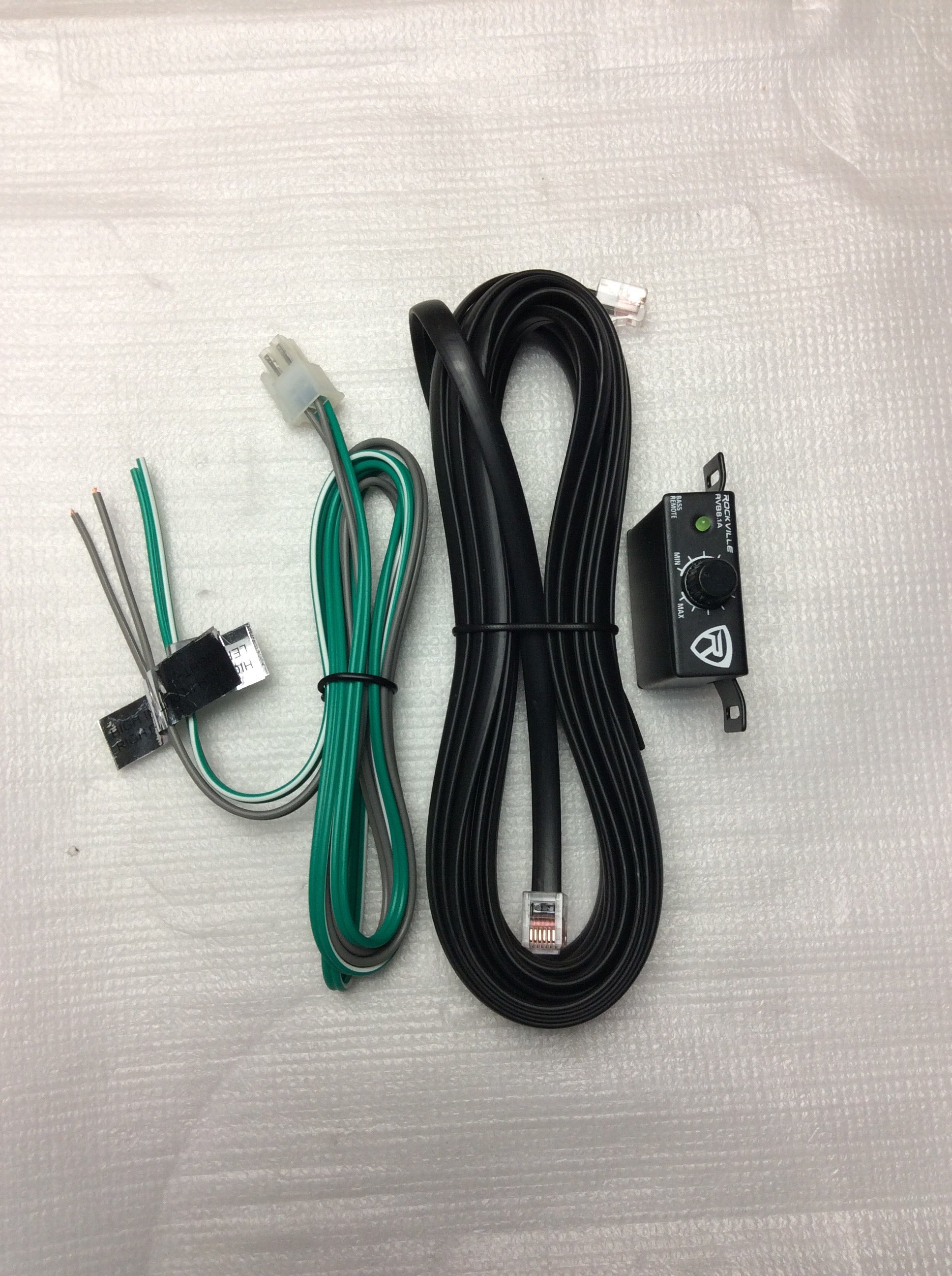 RVB8.1A CCESSORY KITS (high input wire, bass remote, and bass remote wire)