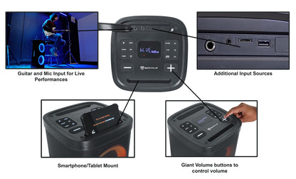 BASS PARTY 65 V2 Speaker + JBL Wireless Microphones Bundle