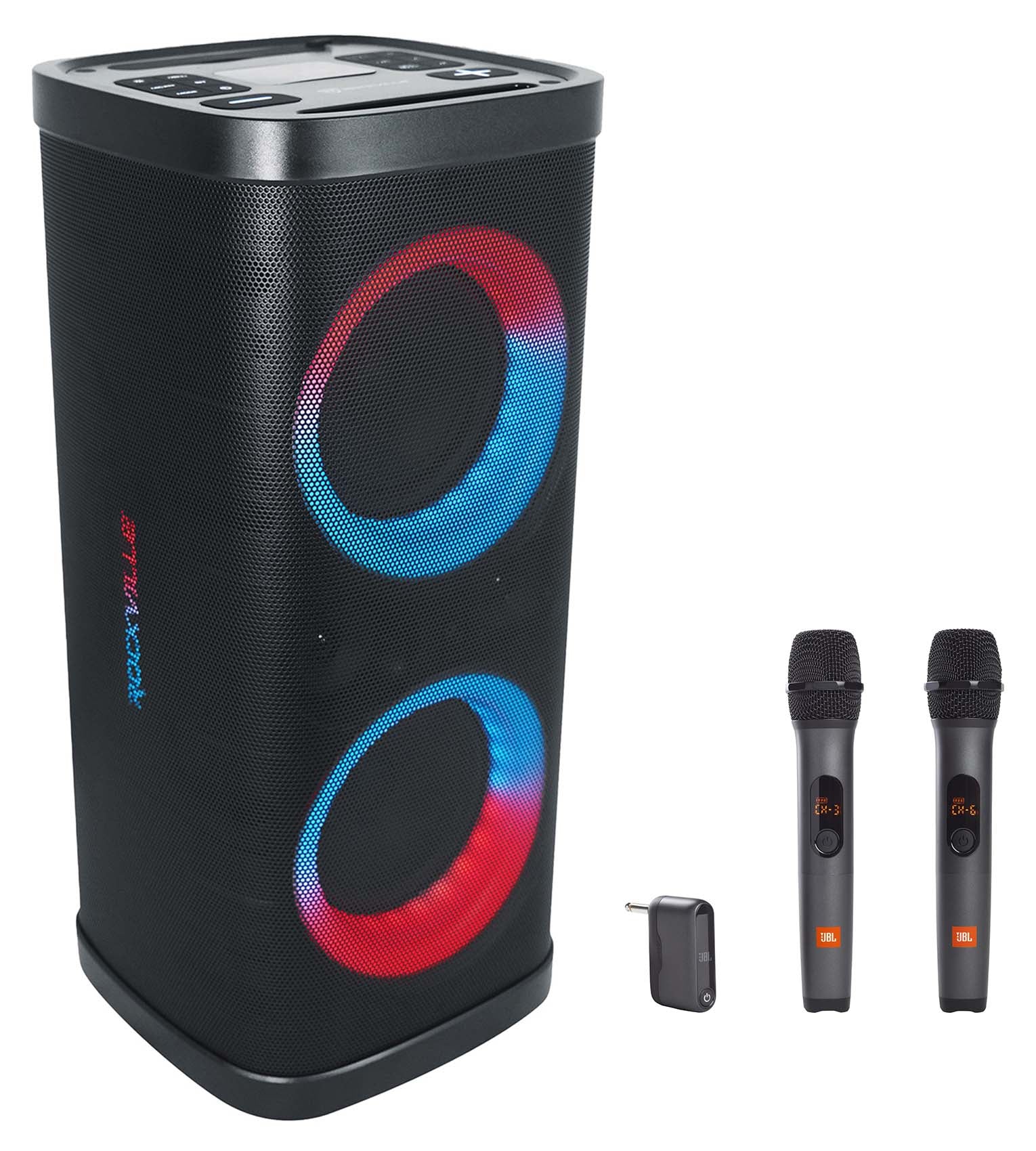 BASS PARTY 65 V2 Speaker + JBL Wireless Microphones Bundle