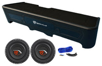 W12T4 12" 2-Ohm Shallow Subs 2-Pack + Dual 12" Chevy/GMC Crew Cab Box Bundle