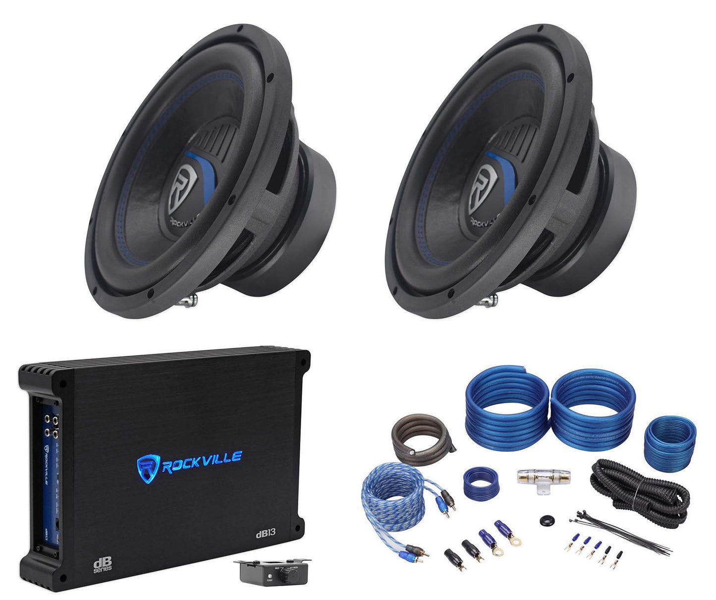 K5 W10K5S4 10" Subwoofer 2-Pack + dB13 Amplifier Bundle