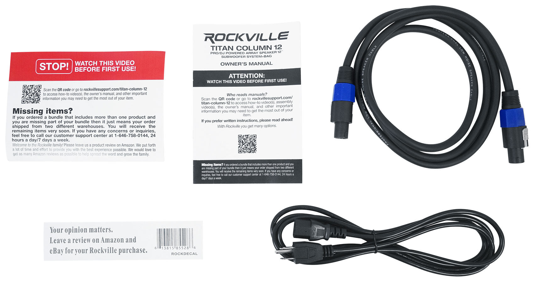 Titan Column 12 2-Pack + XLR Cable Bundle