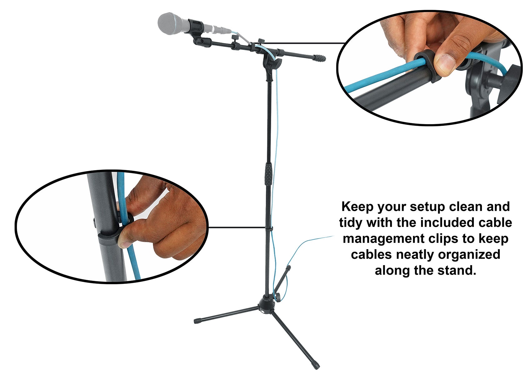 RMM‑XLR 4-Pack + Tripod Boom Stands 2-Pack Bundle