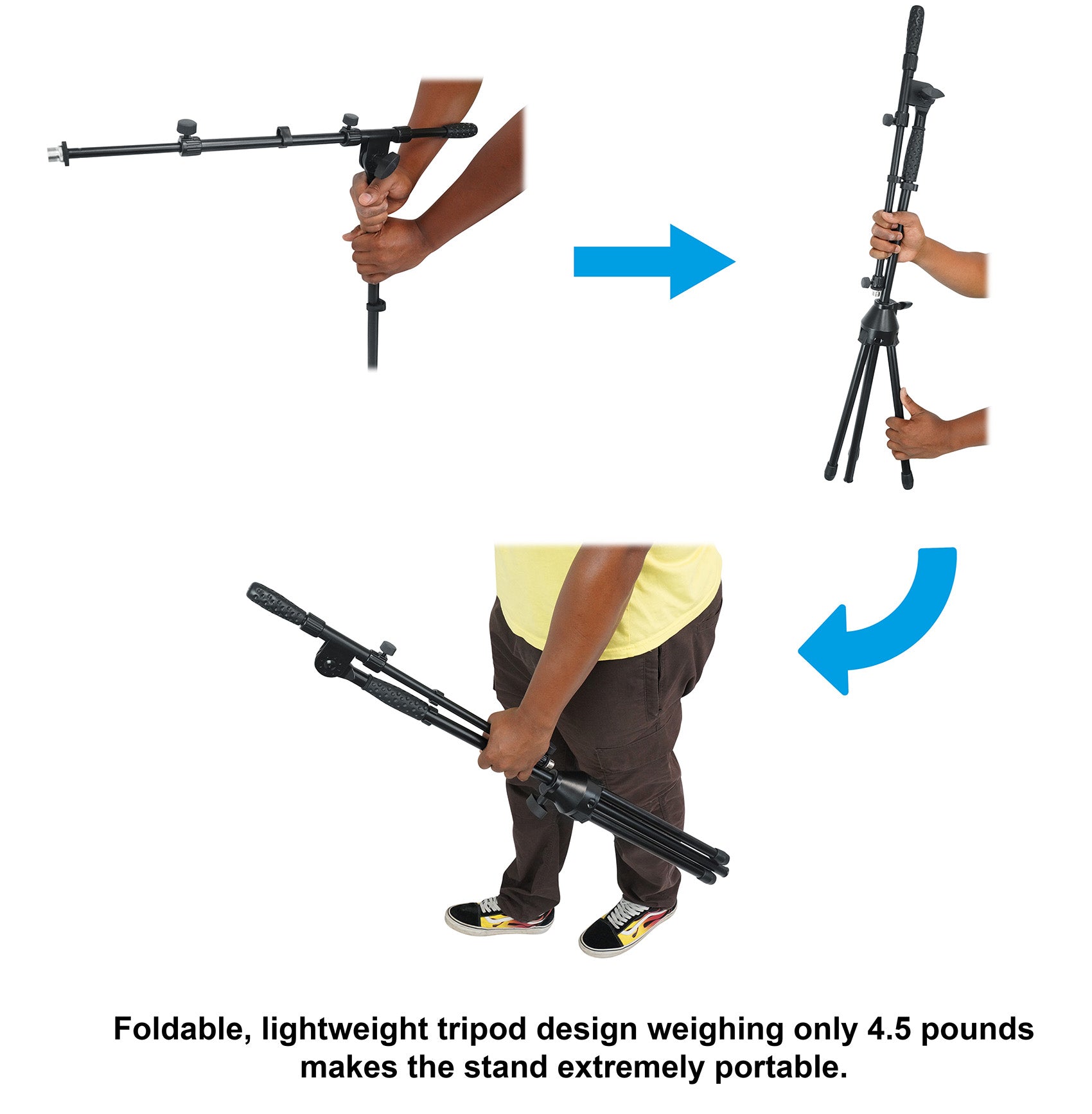 RVMIC1 Tripod Mic Stand + iStand 44 Mount + Karaoke Mic Bundle