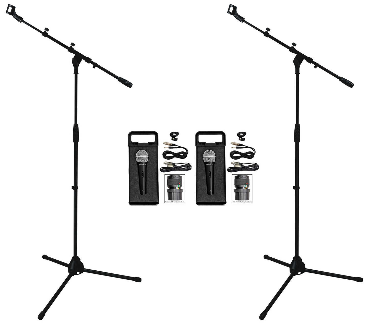 RMC‑XLR 2-Pack + RVMIC1 v2 Stands Bundle