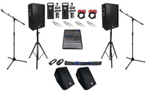 RSG15 Speakers 2-Pack + RPM870 Mixer + RSM12A Monitors Bundle