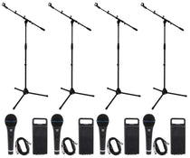 RMM‑XLR 4-Pack + Tripod Boom Stands 2-Pack Bundle