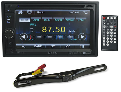 NESA NS-651N 6.5" Car Monitor w/DVD/Bluetooth/GPS/Android PhoneLink+Backup Cam