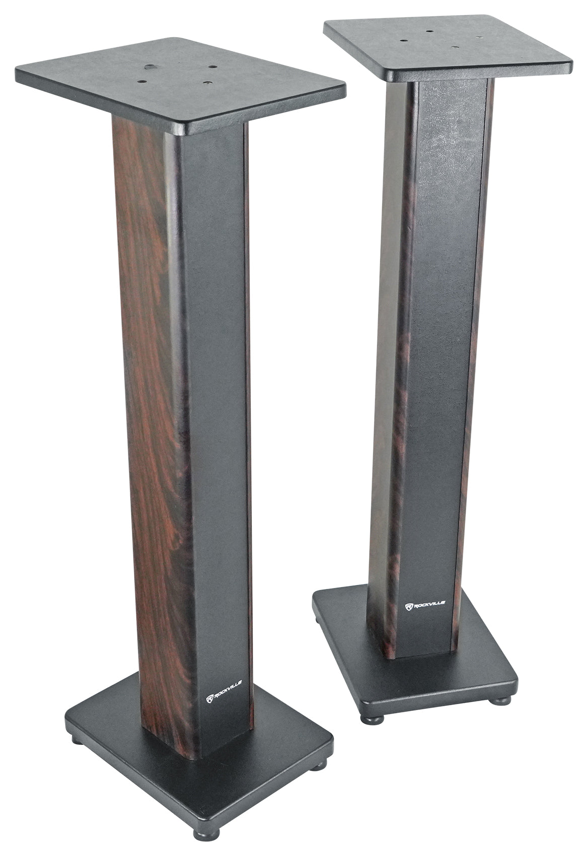 FLX Dark Wood + RHTSD Dark Wood Speaker Stands Bundle