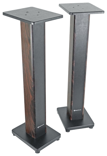 FLX Dark Wood + RHTSD Dark Wood Speaker Stands Bundle