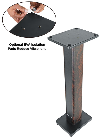 FLX Dark Wood + RHTSD Dark Wood Speaker Stands Bundle