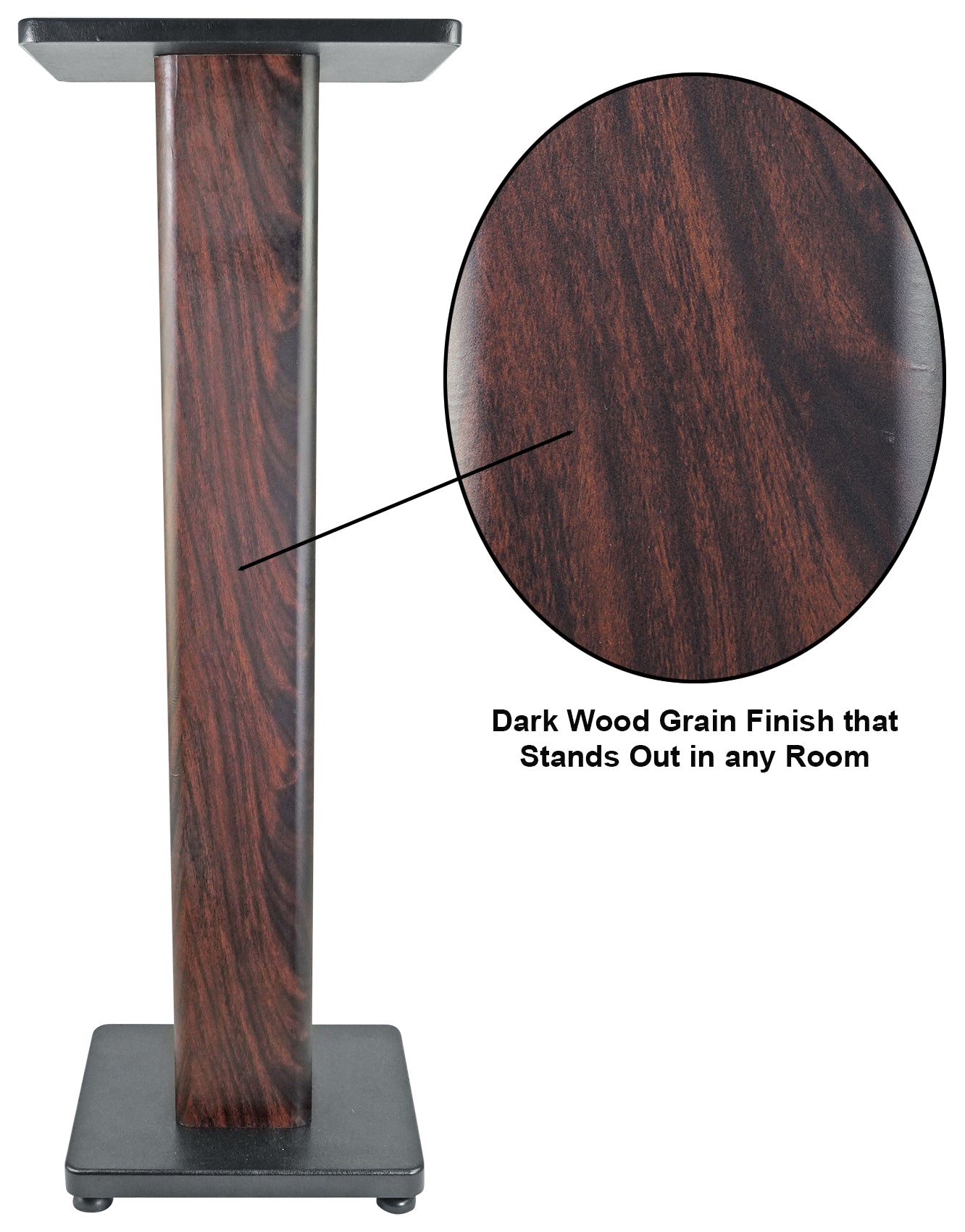 FLX Dark Wood + RHTSD Dark Wood Speaker Stands Bundle