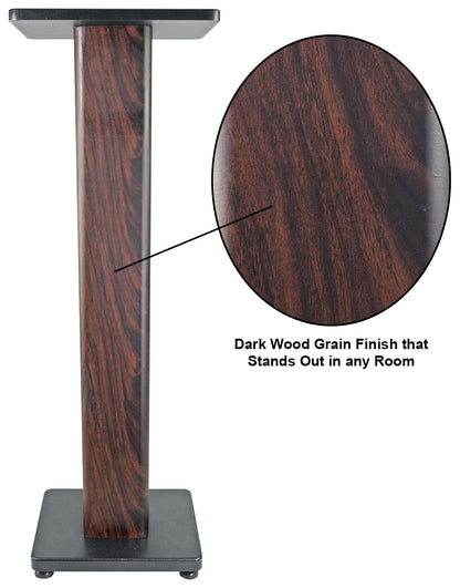 FLX Dark Wood + RHTSD Dark Wood Speaker Stands Bundle