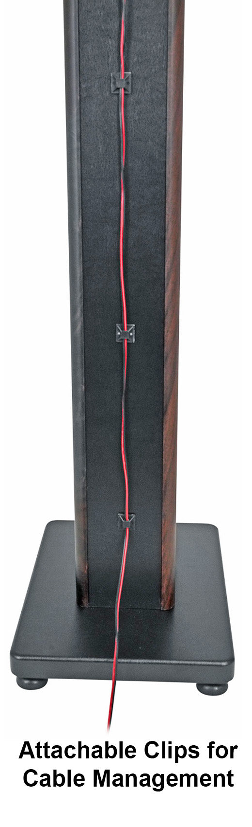 FLX Dark Wood + RHTSD Dark Wood Speaker Stands Bundle