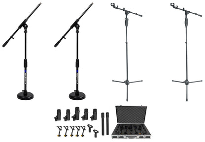 PRO‑D7 Drum Mic Kit + (4) Mic Stands Bundle