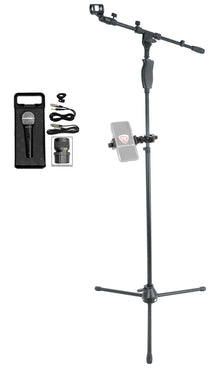 RVMIC3 V2 Mic Stand + IPS55 Smartphone Mount + RMC‑XLR Microphone Bundle