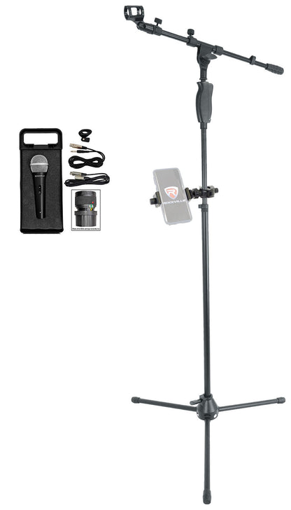 RVMIC3 V2 Mic Stand + IPS55 Smartphone Mount + RMC‑XLR Microphone Bundle