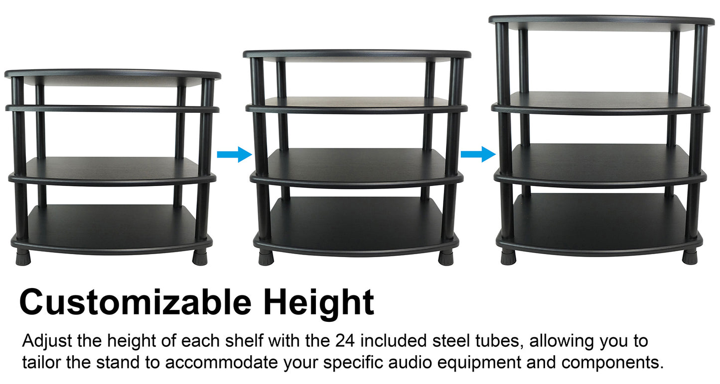 FLX Black 4-Shelf + FLX Black Add-On Shelf Bundle