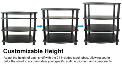 FLX Black 4-Shelf + FLX Black Add-On Shelf Bundle