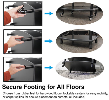 FLX Black 4-Shelf + FLX Black Add-On Shelf Bundle