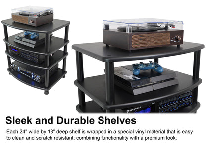 FLX Black 4-Shelf + FLX Black Add-On Shelf Bundle