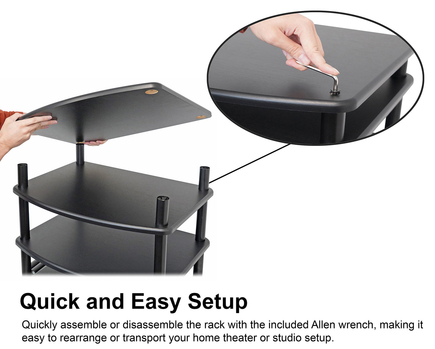 FLX Black 4-Shelf + FLX Black Add-On Shelf Bundle